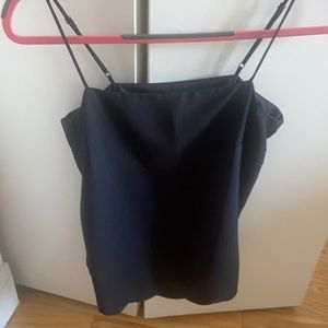 JCrew Black Cami with Scalloped Bottom